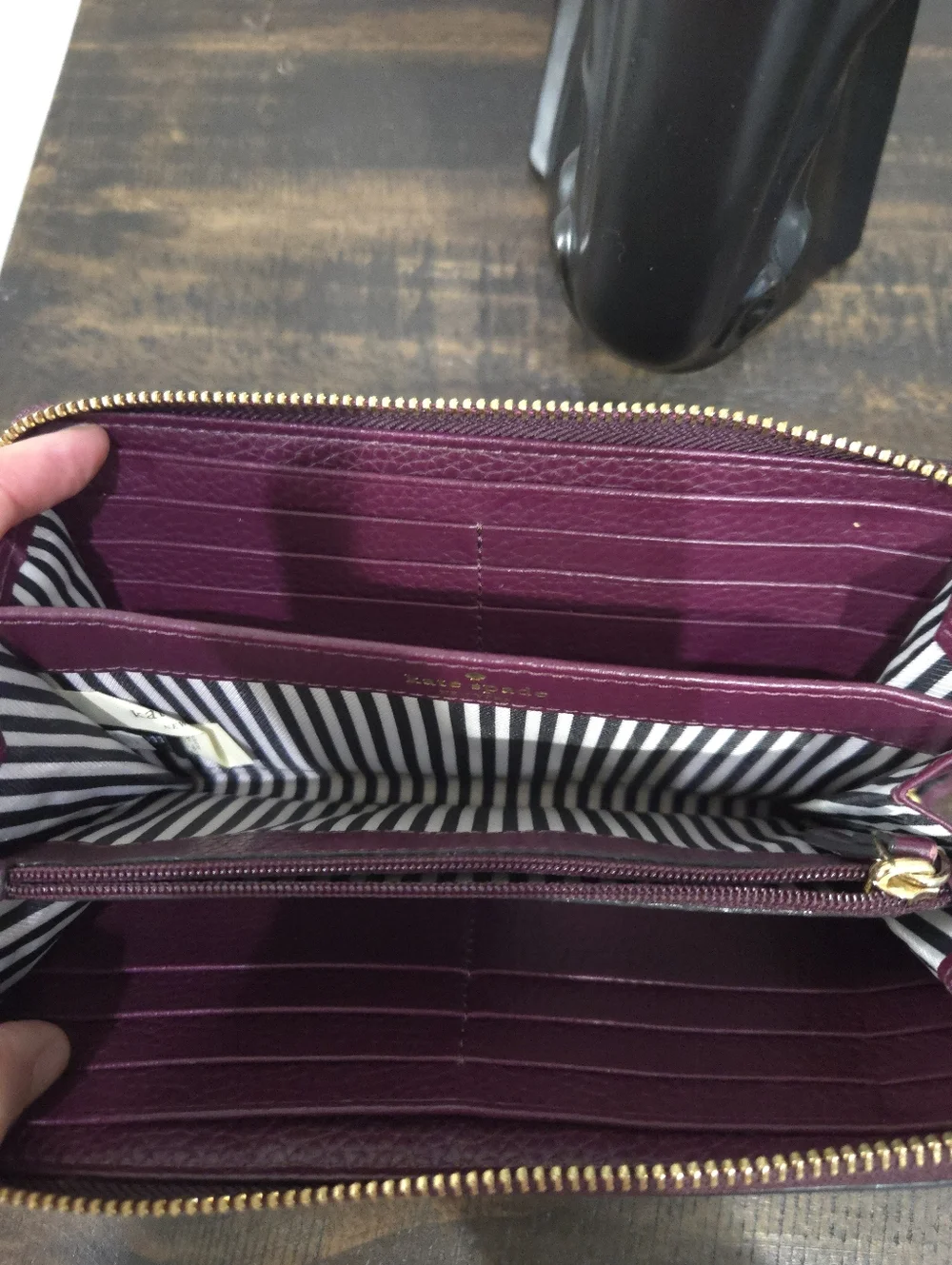 Kate Spade New York Large Continental Plum Zip-Around Wallet